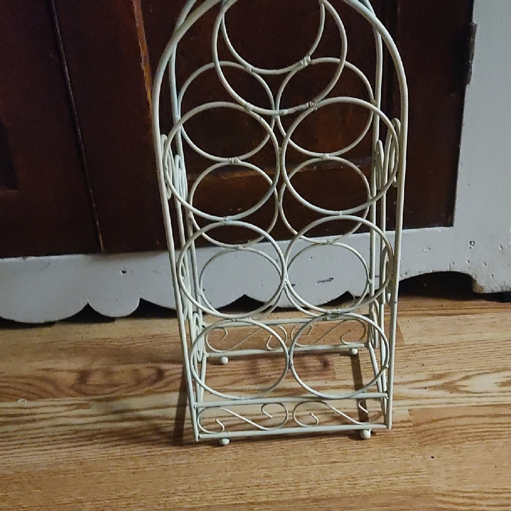 Vintage Metal Wine Rack